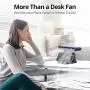 Palafel Tragbarer Mini-Schreibtischventilator, Touch-Bedienung, Leiser Kühl- und Luftzirkulationsventilator für Monitor, Clip-on-Ventilator für Büro, 2400mAh wiederaufladbarer USB-betriebener Mini-Ventilator für Zuhause & Outdoor