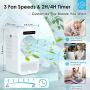 Personal Air Cooler, Portable Air Conditioner Fan, Evaporative Mini Cooler Desk Fans with 600ML Water Tank and 3 Speeds, Cooling Mist Humidifier with 8 Colors Night Light for Room/Office/Dorm/Bedroom