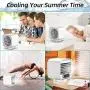 Portable Air Conditioner, Desktop Rechargeable Evaporative Air Cooler and Humidifier with 3 Speeds, Cordless Personal Mini Air Conditioner Fan for Car, Room, Office