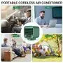 Portable Air Conditioner Fan, Water-Cooled Air Conditioner Mini Desk Fan, 3 Speeds Modes Humidifier Misting Cooling Fan for Personal Space Home, Office, Bedroom, Kitchen, Dorm, Car, Camping Tent