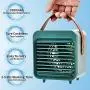 Climatiseur Portable Rechargeable, Ventilateur Évaporatif Mini Climatiseur avec Humidificateur et Jet d'Eau 3 en 1, Poignée en Cuir, 3 Vitesse Ajustables, Idéal pour Bureau, Maison, Camping et Activités de Plein Air.