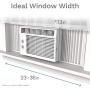 hOmeLabs 5000 BTU Window Mounted Air Conditioner - 7-Speed Window AC Unit Small Quiet Mechanical Controls 2 Cool and Fan Settings with Installation Kit Leaf Guards Washable Filter - Indoor Room AC