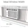 Climatiseur Mural Fenêtre hOmeLabs 5000 BTU – 7 Vitesse, Contrôle Mécanique, Petit, Silencieux, 2 Modes Frais et Ventilateur, avec Kit de Installation et Protège-Plages Lavable.