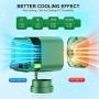 Portable Air Conditioner Fan, Water-Cooled Air Conditioner Mini Desk Fan, 3 Speeds Modes Humidifier Misting Cooling Fan for Personal Space Home, Office, Bedroom, Kitchen, Dorm, Car, Camping Tent