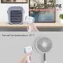 Portable Air Conditioner, Yiomar Fast Cooling Air Fan Humidifiers, Evaporative Air Cooler Fan with 3 Speeds, 7 Colors LED Light, Low db, Mini Personal Air Purifier Cooler Fan for Bedroom, Home, Office