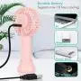 Super Mini Handheld Fan, Pocket Size Portable Battery Fan with Max 18 Hours Working Time, Strong Airflow, 3 Speeds, Natural Wind Mode, Removable Base Personal Fan For Home, Office (Pink)) Super Mini Handheld Fan, Pocket Size Portable Battery Fan with Max 18 Hours Working Time, Strong Airflow, 3 Speeds, Natural Wind Mode, Removable Base Personal Fan For Home, Office (Pink))