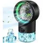 Tragbarer Luftkühler, persönlicher Raumverdampfer-Ventilator mit 3 Geschwindigkeiten, 7 Farben, persönlicher Luftkühler für Zuhause, Büro und Raum.