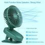 Clip on Fan Gitsiee Rotatable Personal Fan with 3 Speeds Battery Operated Auto Oscillation Mini Fan Portable Clip Fan Stroller Fan for Outdoor Camper Indoor Treadmill Personal Office Desk
