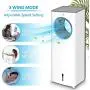 Refroidisseur d'air évaporatif - 3 en 1, Ventilateur Portable, Rafraîchissement Instantané et Humidification, 3 Vitesse, Silencieux, Ventilateur Mural, Sans Poussière, 3 Modes, Minuterie 8H, Ventilateur Sans Pales pour Grande Pièce Bureau Refroidisseur d'air évaporatif - 3 en 1, Ventilateur Portable, Rafraîchissement Instantané et Humidification, 3 Vitesse, Silencieux, Ventilateur Mural, Sans Poussière, 3 Modes, Minuterie 8H, Ventilateur Sans Pales pour Grande Pièce Bureau