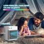 Mini Tragbarer Luftkühler, Geräuschloser Evaporativer Mini-Ventilator, USB-Akku-Ventilator mit 3 Geschwindigkeiten, 7 Farben, Kabelloser Persönlicher Kühlgerät mit Nebelsprüher für Auto, Büro und Raum