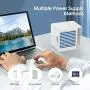 Tesoky Portable Air Conditioner, Personal Air Cooler for Room, Mini Air Conditioner Fan Evaporative Air Cooler, Fan, Air Conditioner, Purifier, Night Light 4-in-1,for Home, Office and Room
