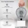 Persönliche Luftkühler für Büro, Yolife 4-in-1 Ventilator, Ultraschall-Luftbefeuchter, Luftreiniger, Tragbarer Luftkühler mit 7 Farben LED Nachtlicht, Mini-Flüsterer-Schreibtischventilator mit Griff für Home Room