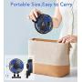 JZCreater USB Desk Fan, 3 Speeds Desktop Table Cooling Fan in Single Button , Head Rotation Strong Wind, Quiet Mini USB Personal Fan for Home Desktop Office Table，Black