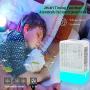 Portable Air Cooler, Personal Desktop Mini Air Conditioning Fan with 7-color LDE night light, Evaporative Cooler Air Humidifier, for Office Bedroom.