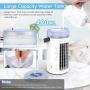 Portable Air Conditioner Fan, MAXROCK Personal Mini Evaporative Air Cooler 3 Speed Super Quiet Desk Air Cooling Fan 7 Colors LED Light Humidifier for Small Room Home Office Camping Car Outdoor