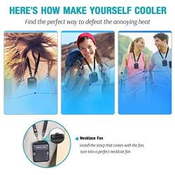 OPOLAR Personal Portable Waist Clip Fan, 6000mAh Rechargeable Battery Operated Mini Necklace Hand Free Fan, Type-C, 5100RPM Airflow, 3 Speed, Under Shirt Belt Fan for Workers Climbing Hiking Outdoor