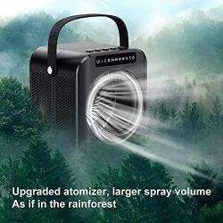 Personal Air Cooler, Portable Air Conditioner Fan, Evaporative Mini Cooler Desk Fans with 600ML Water Tank and 3 Speeds, Cooling Mist Humidifier with 8 Colors Night Light for Room/Office/Dorm/Bedroom