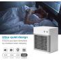 Portable Air Conditioner, Quiet USB Air Cooler with 3-Speed, Rechargeable Mini Air Conditioner with LED Light, Desktop Water Cooling Fan for Small Room/Office/Dorm/Bedroom