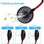 Portable USB Neck Fans,Mini Sport Fans，Hands Free 360° Free Rotation Neckband Fan,3 Speeds Adjustment with Foam Aroma for Personal Fan,wireless Fans Portable Rechargable for Jogging,Cycling,Traveling.