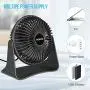 HONYIN 6 Inch Small Desk Fan with Powerful Airflow, Quiet Operation Portable Fan, 3-Speed Adjustable and 360°Rotatable Fan, Mini Personal Fan for Home Office Bedroom—3.9ft Cord