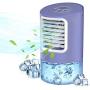 Portable Air Conditioner Fan, Evaporative Air Cooler, 3-in-1 Portable Air Cooler, 3 Speeds & 2/4H Timer Cooling Fan Portable for Home, Office, Bedroom, Travel(Purple)