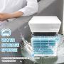 Mini Tragbarer Luftkühler, Geräuschloser Evaporativer Mini-Ventilator, USB-Akku-Ventilator mit 3 Geschwindigkeiten, 7 Farben, Kabelloser Persönlicher Kühlgerät mit Nebelsprüher für Auto, Büro und Raum
