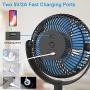 GagetElec 8” Stroller Fan Clip On for Baby Fan 10000mAh Portable Fan Rechargeable Battery Operated Fan Mini Handheld Car Seat Fan USB Small Desk Personal Fan for Stroller Accessories/Crib/Home Office