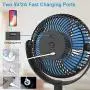 Vent de poussette 8” GagetElec pour bébé, batterie 10000mAh, ventilateur portable rechargeable, mini ventilateur à main, ventilateur pour siège auto, ventilateur de bureau USB, petit ventilateur personnel pour accessoires de poussette/berceau/bureau. Vent de poussette 8” GagetElec pour bébé, batterie 10000mAh, ventilateur portable rechargeable, mini ventilateur à main, ventilateur pour siège auto, ventilateur de bureau USB, petit ventilateur personnel pour accessoires de poussette/berceau/bureau.