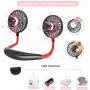 Personal Fans for Your Neck, Small Mini Hand Free Fan Portable Neck Fan Rechargeable for Women Men Kids Battery Operated Necklace LED Lights 360 Degree Rotation Travel Summer Gifts