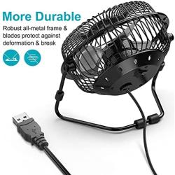 Desk Fan, USB Fan With Enhanced Airflow 6 Inch Small Desk fan with Quiet Operation Portable Mini Table Fan for office/Desk/Bedroom/Home