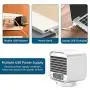 Portable Air Conditioner, Desktop Rechargeable Evaporative Air Cooler and Humidifier with 3 Speeds, Cordless Personal Mini Air Conditioner Fan for Car, Room, Office