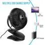 BESKAR USB-betriebener Clip-Ventilator, 15 cm Tragbarer Ventilator mit starker Luftstrom, 3 Geschwindigkeiten, kleiner Ventilator mit stabilem Klemmsockel, leiser persönlicher Schreibtischventilator für Büro, Tisch, Schlafzimmer, Küche