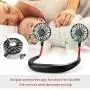 Vent Moteur pour Cou, Mini USB, Ventilateur Personnel Rechargeable, Design Casque, Petit Ventilateur de poche, 3 Vitesses Ajustables et Lumière LED pour Voyage, Extérieur, Bureau, Sports Vent Moteur pour Cou, Mini USB, Ventilateur Personnel Rechargeable, Design Casque, Petit Ventilateur de poche, 3 Vitesses Ajustables et Lumière LED pour Voyage, Extérieur, Bureau, Sports