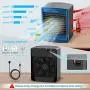 Portable Air Conditioner Cooling Fan Mini Rechargeable Blast Personal Air Cooler Evaporative AC Unit Cordless Desktop Fan with 4 Speeds Motion Sensor for Small Room Home Office Camping(Blue) Portable Air Conditioner Cooling Fan Mini Rechargeable Blast Personal Air Cooler Evaporative AC Unit Cordless Desktop Fan with 4 Speeds Motion Sensor for Small Room Home Office Camping(Blue)