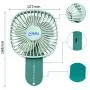 Mini Tragbarer USB-Akku-Ventilator, Persönlicher Akku-Ventilator, Schreibtischventilator, Reisegeschenke, 3 Geschwindigkeiten verstellbar für Kinder Mädchen Frauen Zuhause Büro Outdoor Reise (grün)