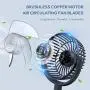 Mini-Schreibtischventilator, USB-betriebener Schreibtischventilator mit 4 Geschwindigkeiten, klein aber leistungsstark, leise, 310° Einstellung, tragbarer persönlicher Luftzirkulator für Schreibtisch/Büro/Schlafzimmer (Schwarz)
