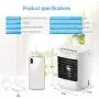 Climatiseur Portable 4 en 1 / 7 Lampe de Nuit / Ventilateur USB Portable / Refroidisseur d'Air Portatif / Purificateur d'Air et Humidificateur / Avec Poignée et 3 Vitesses Silencieuses. Climatiseur Portable 4 en 1 / 7 Lampe de Nuit / Ventilateur USB Portable / Refroidisseur d'Air Portatif / Purificateur d'Air et Humidificateur / Avec Poignée et 3 Vitesses Silencieuses.