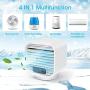 YONHAN Personal Air Conditioner, Mini AC Portable Air Conditioner Rechargeable 2000mAh Evaporative Cooling fan with 3 Speeds 100% Leakproof Design for Home Office, Car, Camping Tent, etc.