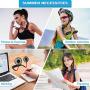 Tikduck Neck Portable Sports Fans Hand Free Mini USB Rechargeable Desk Fan Headphone Design Wearable Small Personal Table Travel Office Room Household Cooling Folding Electric Airflow (Black)