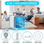 Portable Personal Air Conditioner Cooler, Office Silent Mini Evaporative Air Fan, USB Rechargeable Small Desktop Fan, 7 Colors LED Light, Home Bedroom Cooler Humidifier