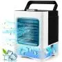 Portable Air Conditioner, Rechargeable Evaporative Air Cooler - 3 in 1 Mini USB Air Conditioner Fan, Sterilizer, Humidifier, Desktop Cooling Fan with 3 Speeds for Home Room Office Portable Air Conditioner, Rechargeable Evaporative Air Cooler - 3 in 1 Mini USB Air Conditioner Fan, Sterilizer, Humidifier, Desktop Cooling Fan with 3 Speeds for Home Room Office
