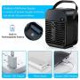 MOVTIP Portable Air Conditioner Fan, Mini Evaporative Cooler, Personal Space Air Cooler Quiet Desk Fan Humidifier Misting Fan for Small Room Bedroom Home Office, Black