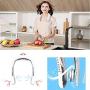 Neck Fan Rechargeable Fan Portable Foldable 3-Speed Adjustable USB Mini Fan Wearable Personal Fan for Outdoor/ Home/ Office (WHITE)
