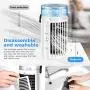 VOSAREA Portable Air Cooler 4 in 1 Mini Air Conditioner Fan Air Cooling Fan Air Misting Cooler for Room Office VOSAREA Portable Air Cooler 4 in 1 Mini Air Conditioner Fan Air Cooling Fan Air Misting Cooler for Room Office