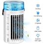 IMIKEYA Portable Air Conditioner Fan 4 in 1 Mini Evaporative Air Cooler 3 Speeds Personal Air Conditioner Quiet Desk Fan with USB Powered