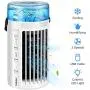 IMIKEYA Tragbarer Luftkühler Ventilator 4-in-1 Mini Verdunstungskühler, 3 Geschwindigkeiten, Persönlicher Ventilator, Leise, USB-betriebener Schreibtischventilator