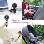 Mini Baby Stroller Fan, Handheld Personal Portable Fan with Flexible Tripod for Stroller Student Bed Desk Bike Crib Car Rides, USB or Battery Powered, Safe Quiet and Long Lasting Charge (Black)