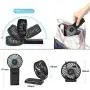 Mini Handheld Fan,Portable Foldable USB Fans with Smart Led Digital Display,Quiet Small Desk Fan with 4 Speed,Personal Rechargeable 4000mAh Battery Operated Fan for Office Outdoor Sport Home Traveling