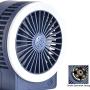 Handheld Mini Fan Battery Operated Small Personal Portable Fan With 2 Brightness LED light,3 Speed Rechargeable USB Desk Fan，Electric Adjustable Small Fan for Home Office Indoor Outdoor Travelling