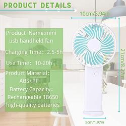 Orapink Mini Handheld Fan,USB Fan Rechargeable 2400mAh,Desktop Fan with 3 Speeds,Portable Fan for Home Travel Office Sport Outdoor School